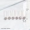 Bridal Rhinestone Hairpin Set Round Elegant Hair Accessories Wedding Party Hair Clip Headdress