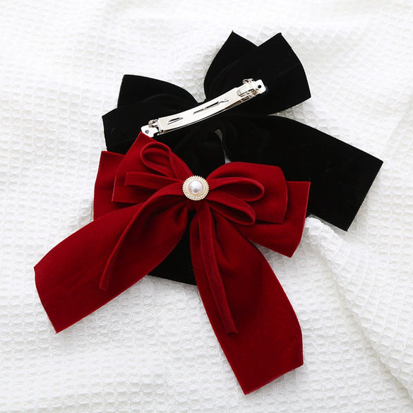 Bridal Toast Bow Hairpin Plush Princess Style Purely Handmade Hair Accessories