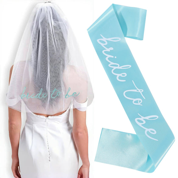 Bridal Veil Shoulder Straps 2Piece Set Satin Embroidered Wedding Accessories