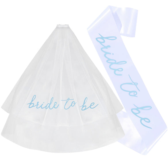 Bridal Veil Shoulder Straps 2Piece Set Satin Embroidered Wedding Accessories