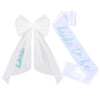 Bridal Veil Shoulder Straps 2Piece Set Satin Embroidered Wedding Accessories
