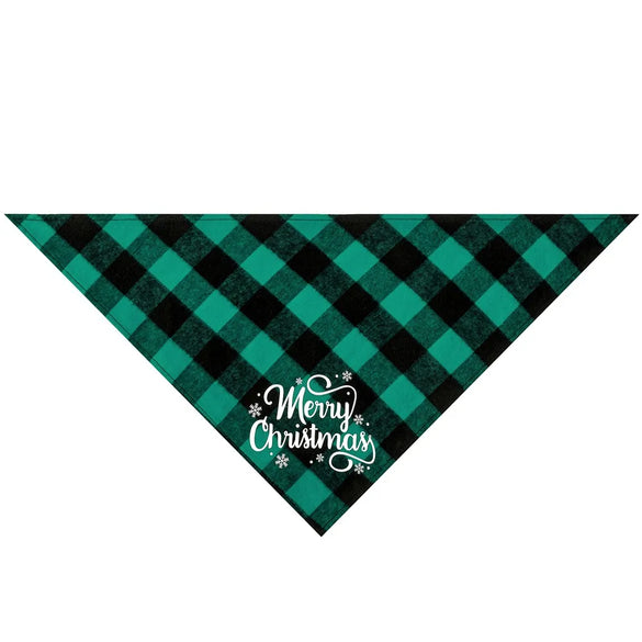 British Style Cotton Christmas Lattice Pet Scarf