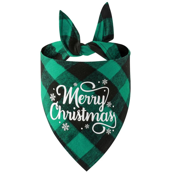 British Style Cotton Christmas Lattice Pet Scarf
