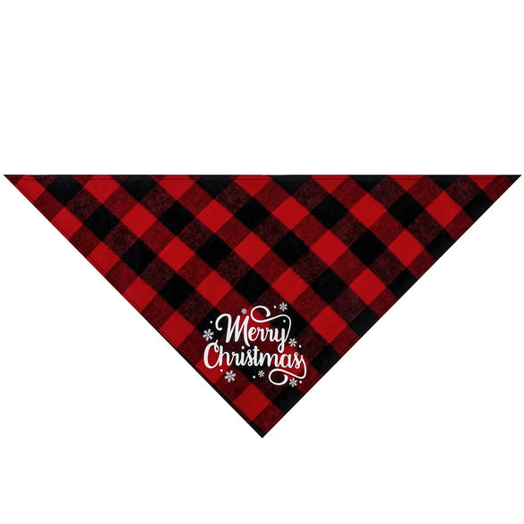 British Style Cotton Christmas Lattice Pet Scarf
