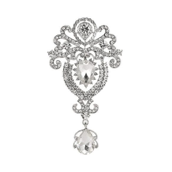 Brooch Alloy Pearl Flower Electroplated Fashion Accessories