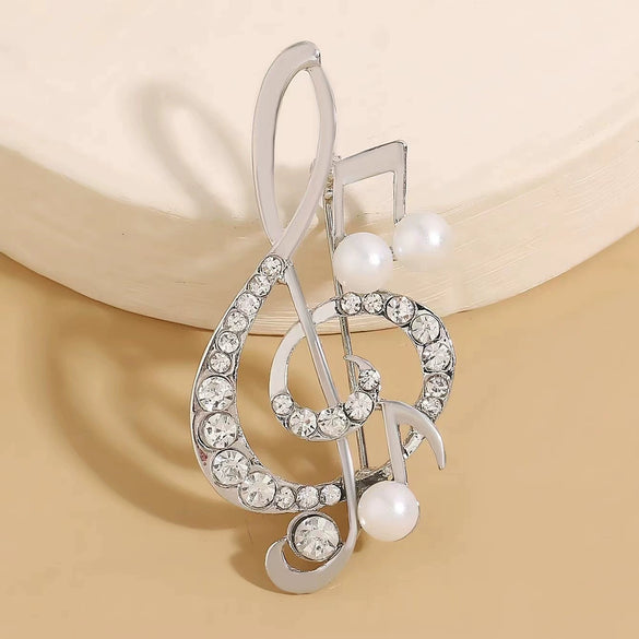 Brooch Alloy Pearl Flower Electroplated Fashion Accessories