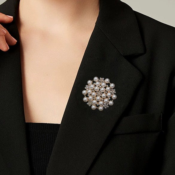 Brooch Zinc Alloy Flower Electroplating For Women
