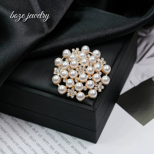 Brooch Zinc Alloy Flower Electroplating For Women