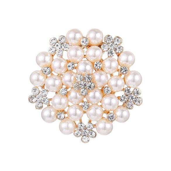Brooch Zinc Alloy Flower Electroplating For Women