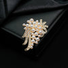 Brooch Zinc Alloy Leaf Pattern Electroplating