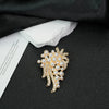 Brooch Zinc Alloy Leaf Pattern Electroplating
