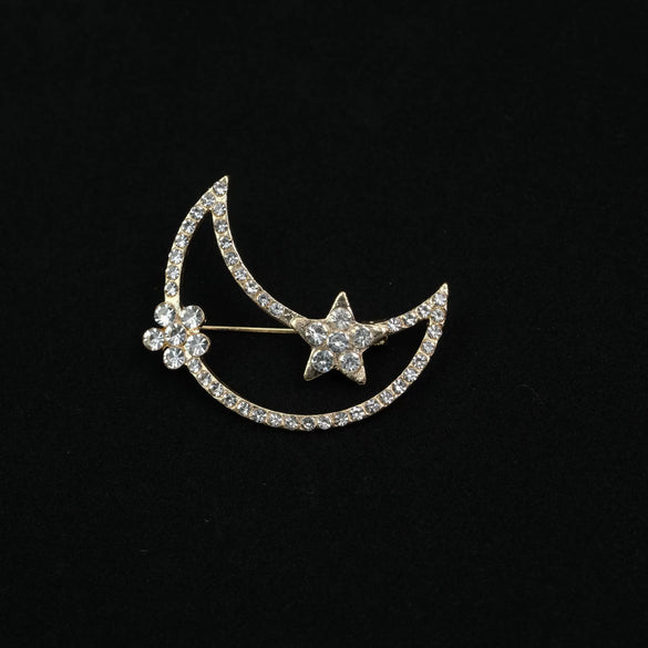 Brooch Zinc Alloy Star Shape Diamondencrusted Electroplating