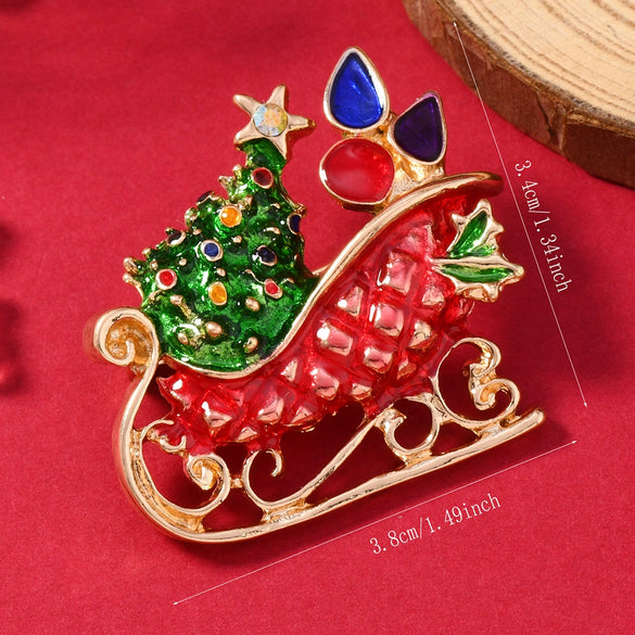 Brooches Enamel Alloy Electroplating Unisex Christmas Style
