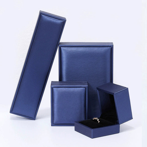 Brushed Pu Leather And Plastic Jewelry Box For Rings Necklaces And Bracelets