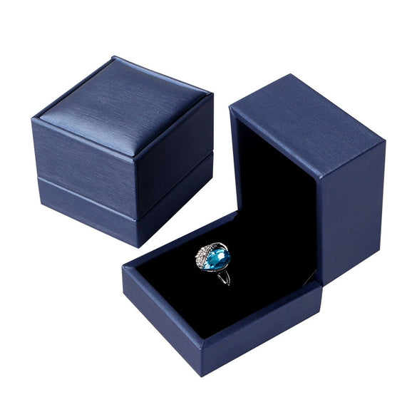Brushed Pu Leather And Plastic Jewelry Box For Rings Necklaces And Bracelets