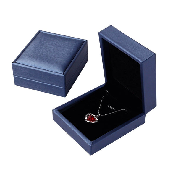Brushed Pu Leather And Plastic Jewelry Box For Rings Necklaces And Bracelets