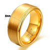 Brushed Purple Tungsten Steel Geometric Ring With Electroplated Finish For Unisex Couple Style Wholesale