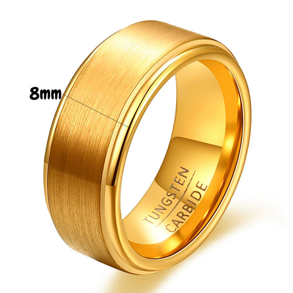 Brushed Purple Tungsten Steel Geometric Ring With Electroplated Finish For Unisex Couple Style Wholesale