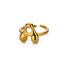 Bubble Letter Ring Gold Electroplated Unisex Women's Ring