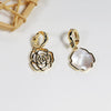 Buckle Copper Seawater Shell Abalone Shell Inlaid Electroplating Fashionable Detachable Pendant Matching Item