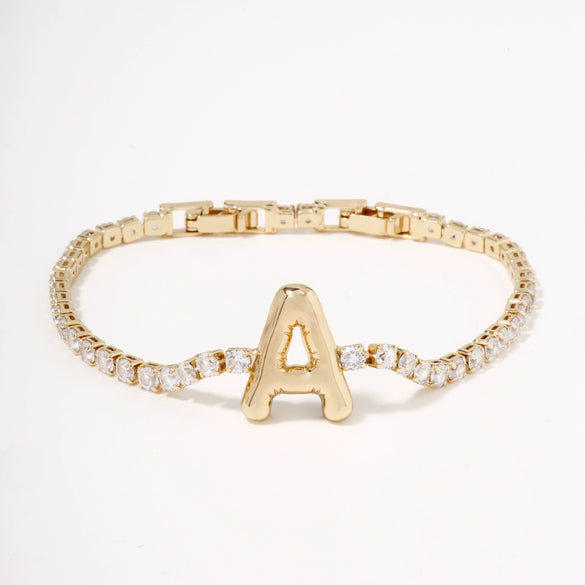 Buckle Letter Zircon Women's Bracelet Light Luxury Accessories Jewelry