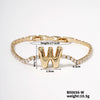 Buckle Letter Zircon Women's Bracelet Light Luxury Accessories Jewelry