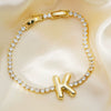Buckle Letter Zircon Women's Bracelet Light Luxury Accessories Jewelry