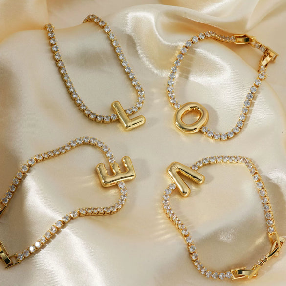 Buckle Letter Zircon Women's Bracelet Light Luxury Accessories Jewelry