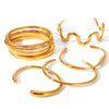 Buckle Stainless Steel Bracelet Ins Style Geometric 18K Goldplated Electroplating