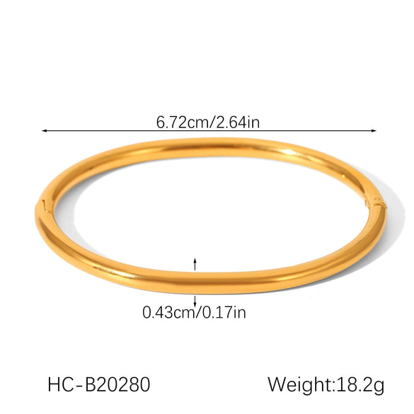 Buckle Stainless Steel Bracelet Ins Style Geometric 18K Goldplated Electroplating