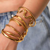 Buckle Stainless Steel Bracelet Ins Style Geometric 18K Goldplated Electroplating