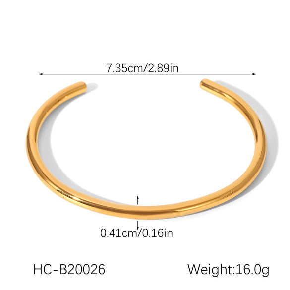 Buckle Stainless Steel Bracelet Ins Style Geometric 18K Goldplated Electroplating