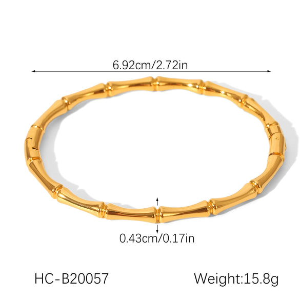 Buckle Stainless Steel Bracelet Ins Style Geometric 18K Goldplated Electroplating