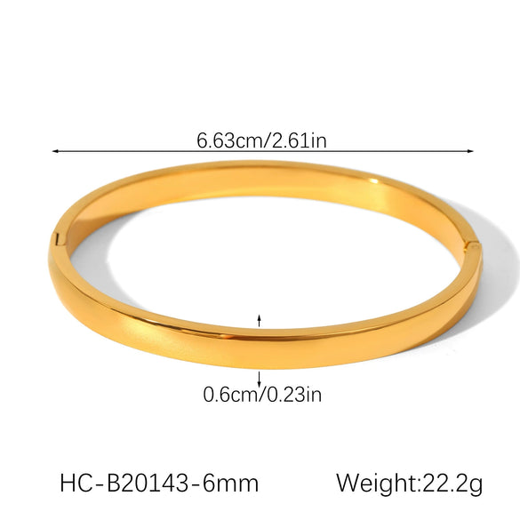 Buckle Stainless Steel Bracelet Ins Style Geometric 18K Goldplated Electroplating