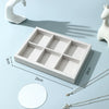 Burlap Jewelry Tray Geometric Shape Splicing Highend Luxury For Necklace Storage And Display