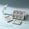 Burlap Jewelry Tray Geometric Shape Splicing Highend Luxury For Necklace Storage And Display