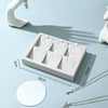 Burlap Jewelry Tray Geometric Shape Splicing Highend Luxury For Necklace Storage And Display