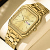 Business Casual Men's Stainless Steel Square Luminous Watch