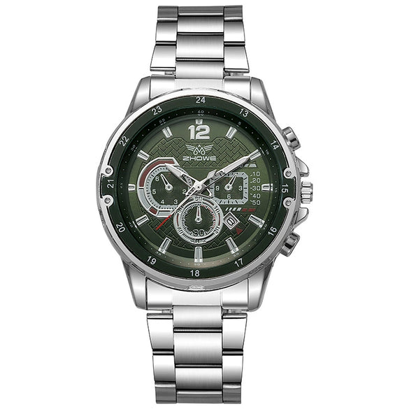 Business Decorative Quartz Movement Alloy Men's Watch With Clown Face Dial And Round Dial Shape