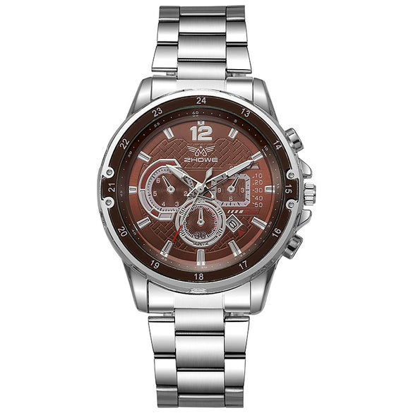 Business Decorative Quartz Movement Alloy Men's Watch With Clown Face Dial And Round Dial Shape