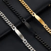 Business Hip-Hop Customization Laser Engraving Solid Color 304 Stainless Steel Plating Men'S Bracelets Men Chain Bracelets