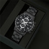 Business Men's Alloy Case Stainless Steel Band Quartz Watch With Round Dial