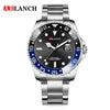 Business Men's Metal And Stainless Steel Round Quartz Watch