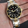 Business Men's Metal And Stainless Steel Round Quartz Watch