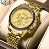 Business Men's Multifunctional Waterproof Calendar Luminous Quartz Watch Zinc Alloy Case Stainless Steel Strap Round Dial