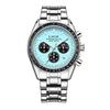 Business Men's Multifunctional Waterproof Calendar Luminous Quartz Watch Zinc Alloy Case Stainless Steel Strap Round Dial