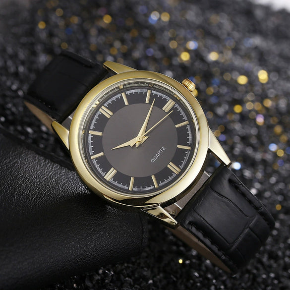 Business Men's Quartz Watch Alloy Case Stainless Steel Clasp