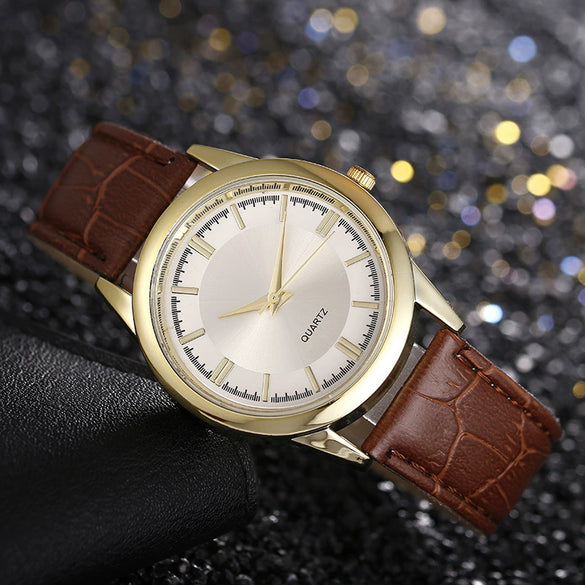 Business Men's Quartz Watch Alloy Case Stainless Steel Clasp