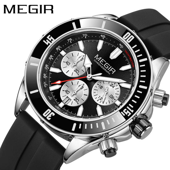 Business Men's Sports Luminous Watch Alloy Case Stainless Steel Strap Round Dial