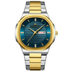 Business Men's Stainless Steel Watch With Round Dial Quartz Waterproof
